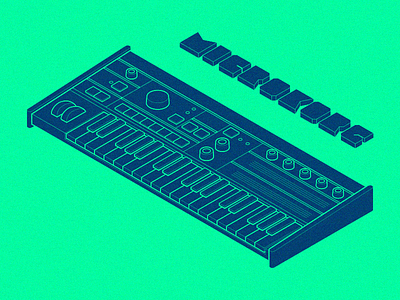 Isometric Microkorg illustration isometric korg microkorg synth synthesizer