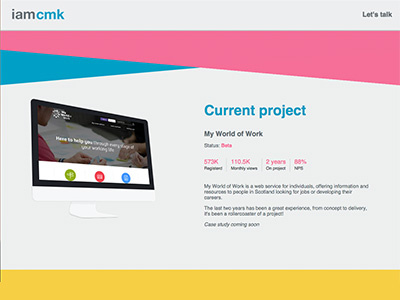 Section of the new site! front end ux visual web design