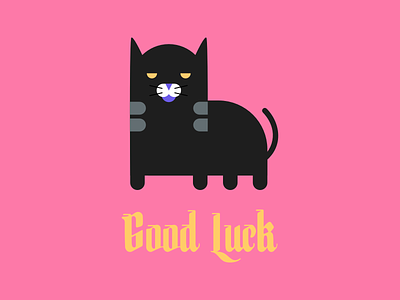 Good Luck affinity designer design designer flat flat design halloween illustration pink vector