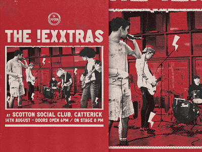 The !Exxtras GIG POSTER concert design flyer gig poster graphic design music poster punk