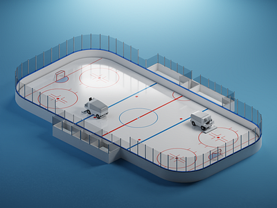 Slippery 3d 3dillustration blender blender3d hockey ice inktober inktober2020 isometric isometric art isometric illustration lowpoly