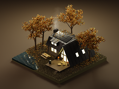 Autumn cabin