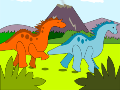 Dinosaurs Walking art book dinosaurs illustration vector