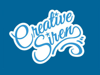 Creative Siren Logo creative siren handwritten logo logo design mermaid stars wave