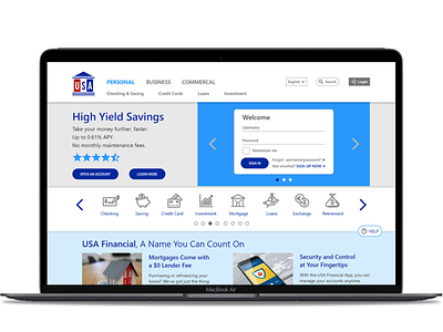 USA Financial Responsive Website Design