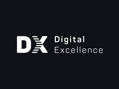 Digital Excellence Logo brand digital dx logo simple typography vector