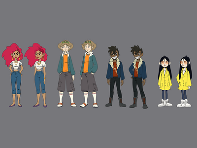 personajes lineup characterdesign lineup characters