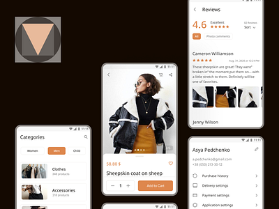 Сlothing store androidapp app design application application design categories material ui materialdesign review reviews store