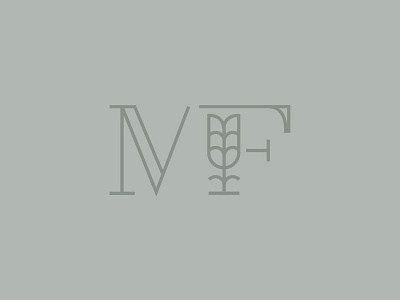 MF branding flower logo monogram typography