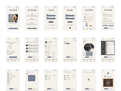 Dog Sitta App Wireframes design dogsitter jens m jens mayer mobile first