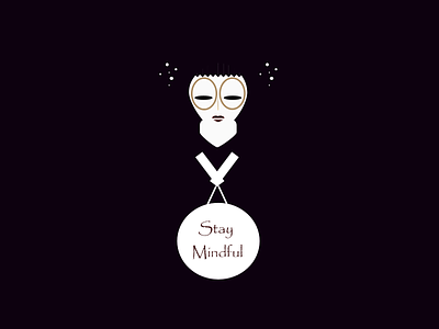 Stay Mindful black and white graphic icon icon design mindful mindfulness person icon work ethic