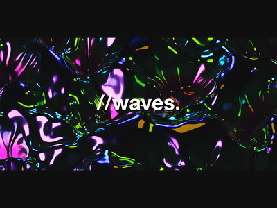 Gradient Waves 3d abstract animation blender blender3d blobs colorsandfonts crzikrn design displacement experiment glitch glow gradient illustration iridescence iridescent liquid neon waves