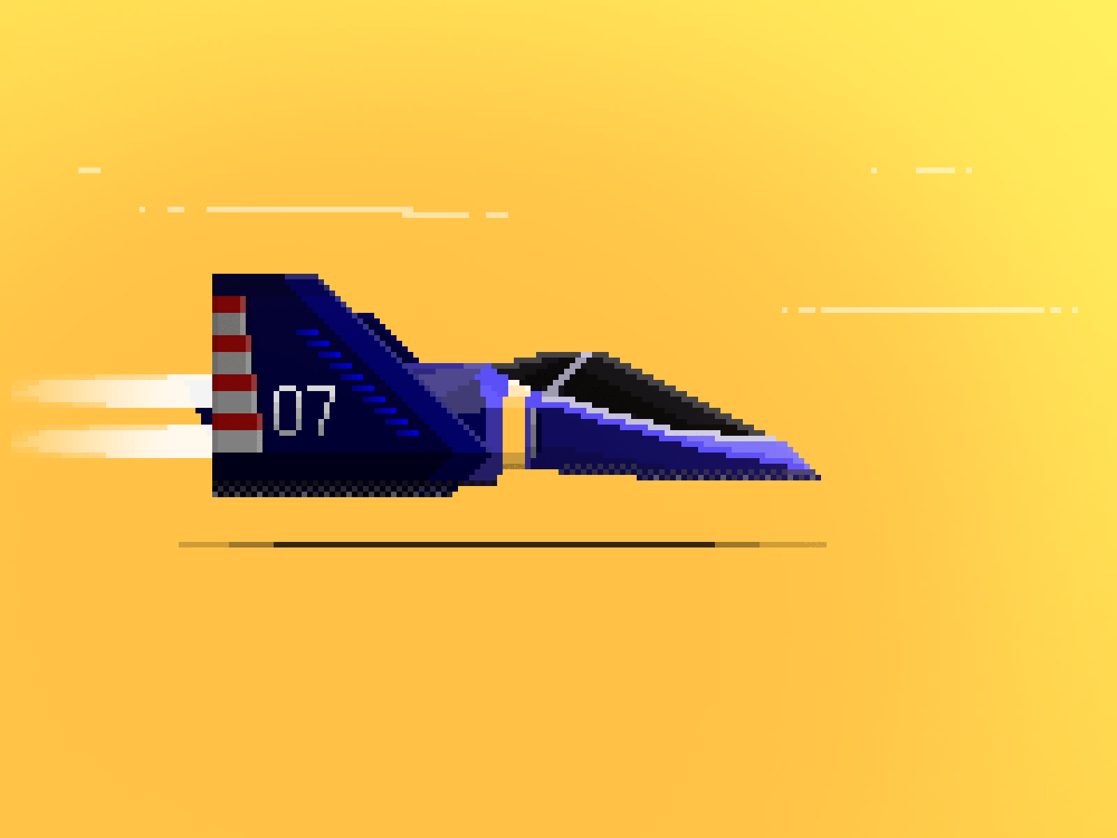 Blue Falcon (F-Zero) [Pixel Art] animated animatedgif blue falcon design f zero fzero gif illustration nintendo photoshop pixel pixel art pixelart