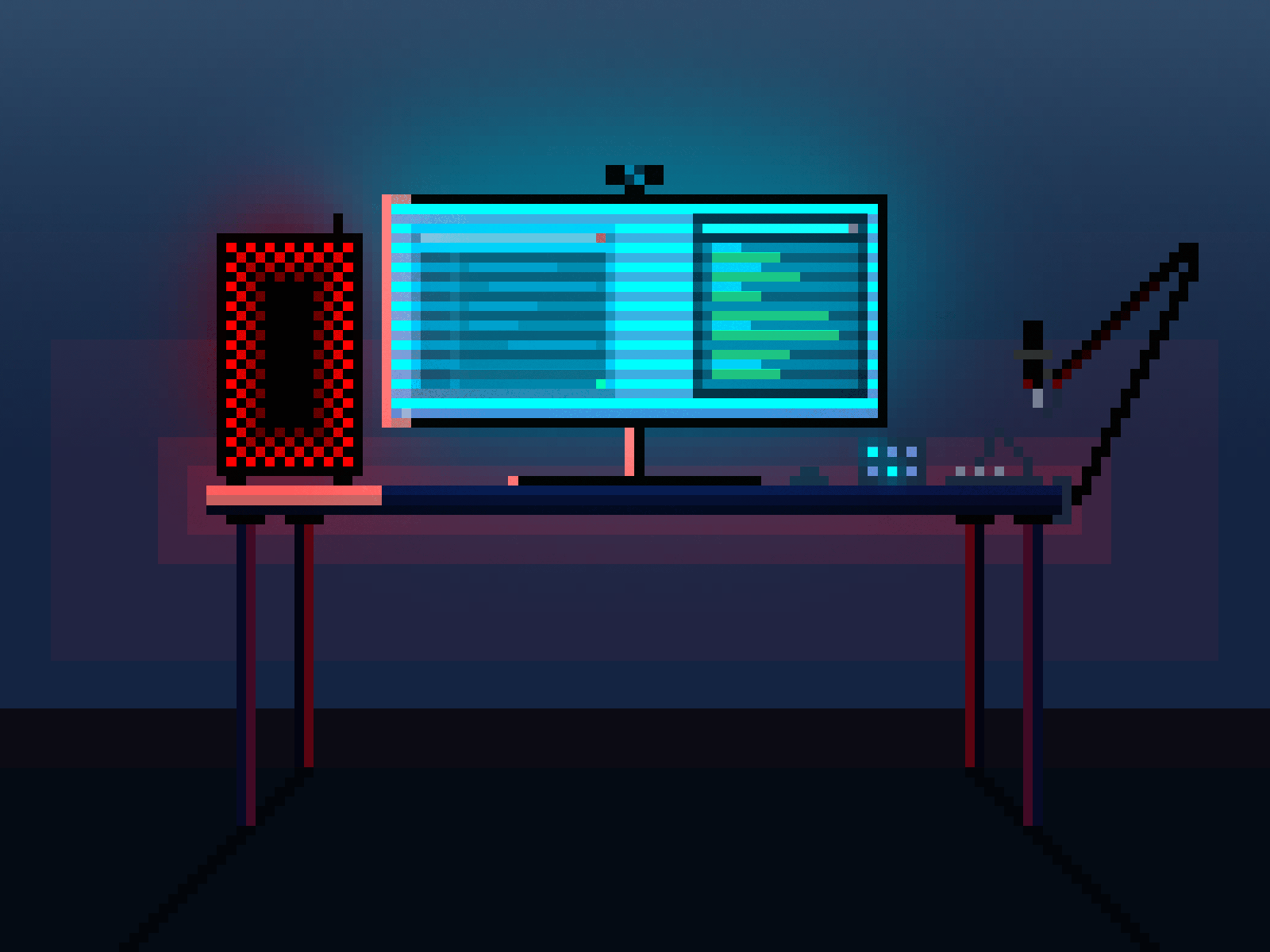 PC Setup [Pixel Art] by PixelChickken on Dribbble