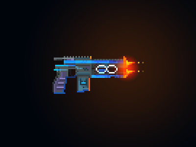 Infinity Pistol (Borderlands) [Pixel Art] barrel borderlands borderlands 2 borderlands 3 fire games gaming gun hot infinity pistol pc games pixel art pixel gun pixel guns pixelart