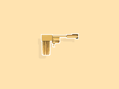 The Golden Gun (Goldeneye 007) [Pixel Art] 007 golden gun goldeneye n64 nintendo pixel art pixelart