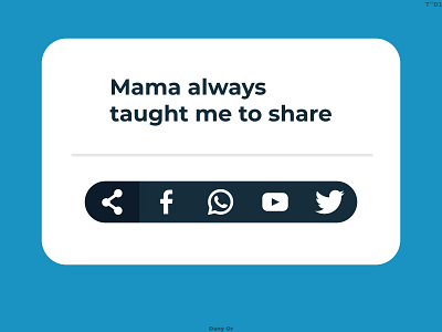 Social Media Buttons Share #DailyUi 10