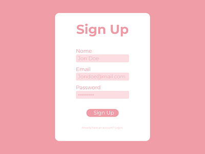 Sign Up Page #DailyUi 01