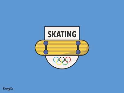 Skating Badge 2021 adobe illustrator badge branding brazil dany or danyor design dribbble flat flat design hard work illustration illustrator logo olympics skate skating tokyo weekly warm up