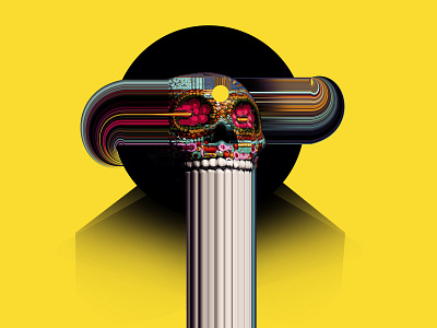 Something must die.⁠ art collage design diadelosmuertos graphicdesign gt guatemala icarosdie icarusdie illustration illustrator loveistheanswer photoshop psychedelic skull yellow