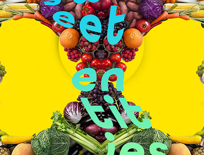 Sweet entities TWO art branding collage collageart cover design entities fruit graphicdesign gt guatemala icarosdie loveistheanswer poster psychedelic psychedelicart vector yellow