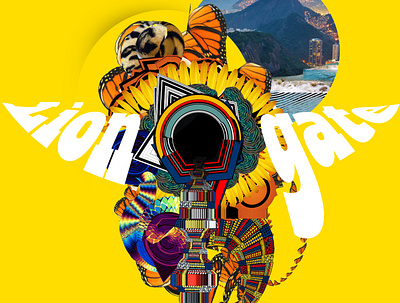 Lion gate 08082020. branding collage collageart cover design evolution fruit gate graphicdesign gt guatemala icarosdie lion loveistheanswer poster psychedelic psychedelicart vector yellow