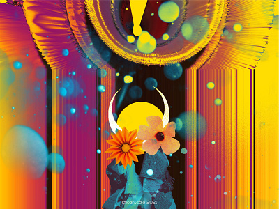Temple 🔥 design digitalart flower graphicdesign gt guatemala icarosdie illustration loveistheanswer nft psychedelicart surreal yellow