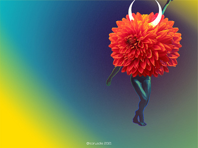 Get Rich with some gradients. branding collage dance design digital art digital collage flower gradient gt guatemala icarosdie illustration nft photoshop surreal witch yellow