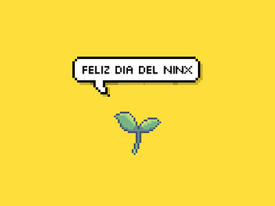 Feliz dia del niñx children day gt guatemala icarosdie illustration pixel art plant yellow