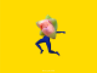 PIXEL DANCE dance flower graphic design gt guatemala icarosdie illustration pixel pixelart witch yellow