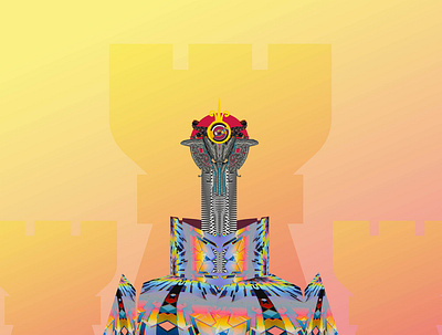 the tower art design gt guatemala icarusdie icon illustration photoshop psychedelic vector