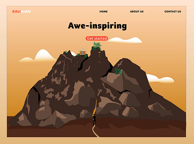 Landing page african african illustrator branding design flat illustration illustration landing page mountain nigerian illustrator vector web website