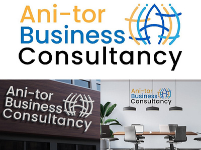 Ani-Tor business consultancy logo brand identity branding design icon logo monogram nigerian illustrator shapes