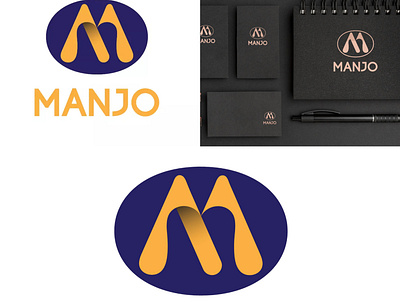 Manjo minimalist logo design concept branding design logo logo design