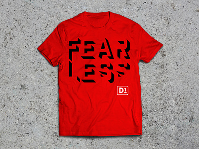 FEARLESS D1 t-shirt design apparel graphic design merchandise t-shirt t-shirt design type typography