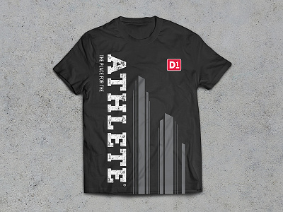 ATHLETE D1 t-shirt design apparel graphic design merchandise t-shirt t-shirt design type typography