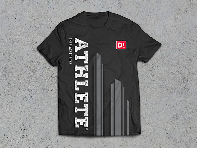 ATHLETE D1 t-shirt design apparel graphic design merchandise t shirt t shirt design type typography