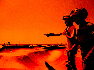 hot stuff california experimental film grain photography photoshop skateboards texture venice beach