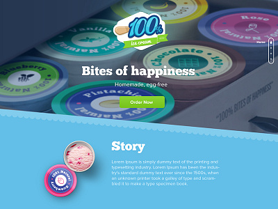 100% Ice cream Website 100icecream weblanding