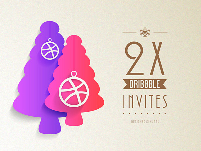 2x Dribbble Invite design hubbl