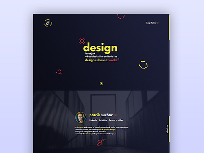 Personal website branding design landing page minimal personal portfolio shapes typography ui ux web webdesign