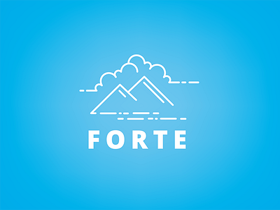Forte blog branding cloud forte logo mountain vector
