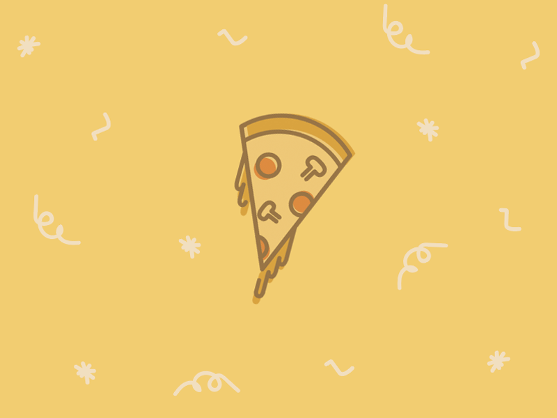 Za' Life gif icon pizza vector yellow yum