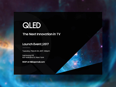 Samsung QLED ad galaxy invite samsung