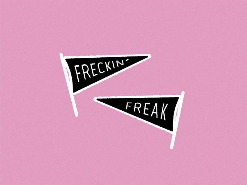 Freak Flag banner flag fly freak gif lines pink vector