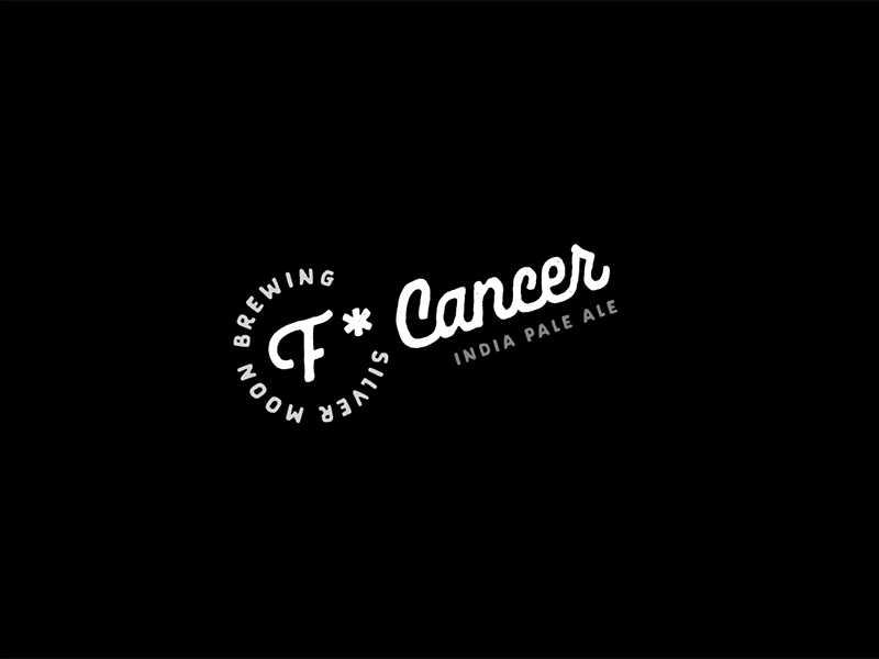 F* beer black cancer design label logo script vector