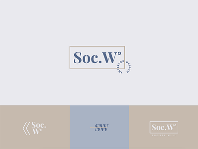 Society West badge branding concept identity logo muted