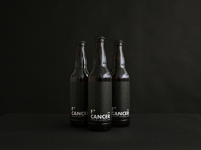 F* Cancer beer bottle cancer design label silvermoon brewing