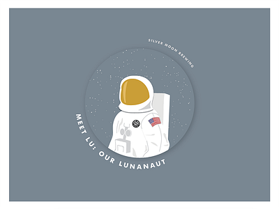 Lunanaut Lu astronaut beer design illustration space vector