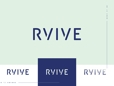 RVIVE blue branding branding design design identity logo minimal vector wip